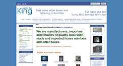 Desktop Screenshot of letterboxking.com.au