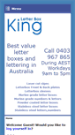 Mobile Screenshot of letterboxking.com.au